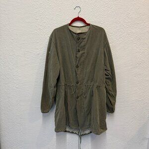 vintage distressed army trench coat